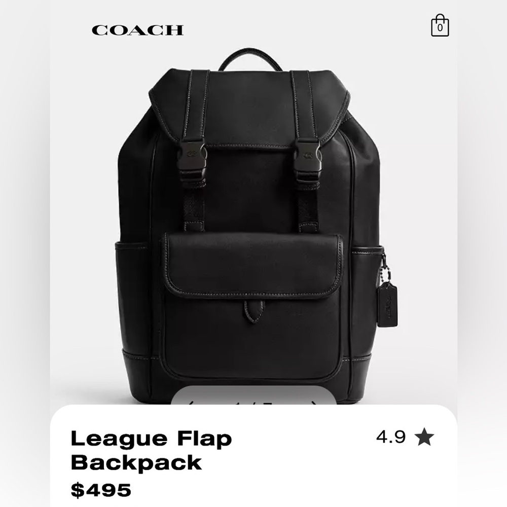 Coach men’s League Flap Backpack- brand new!